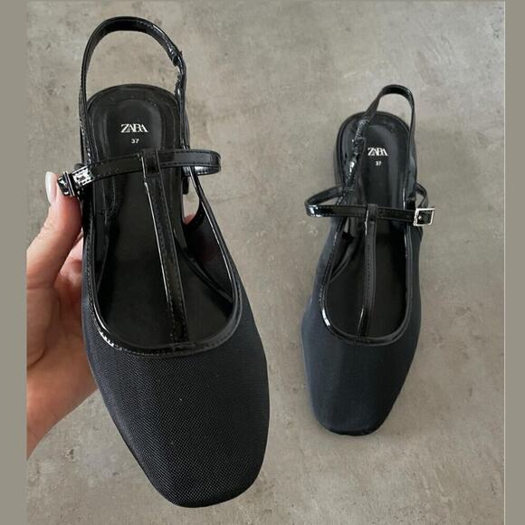 ZARA Blogger Fave!!! Slingback Flats NWT LAST ONE!!! 🖤 - Picture 13 of 16
